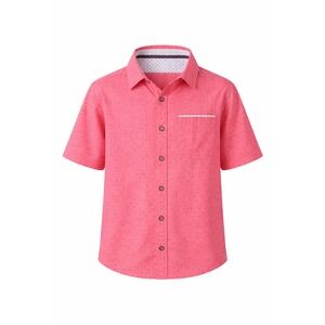 Level Ten Authentic Boys Coral Short Sleeve Button Up Shirt Size M 10 12